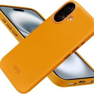 alto iPhone 16 Case Magnetic MagSafe Italian Leather 5ft Drop Caramel Brown